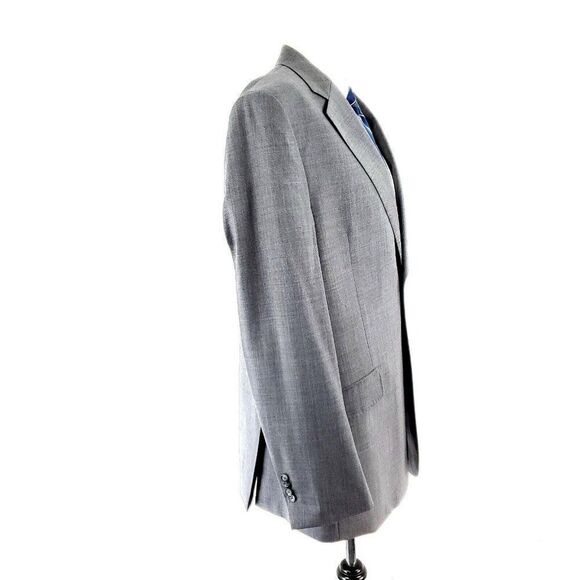 Paul Fredrick Super 120s Wool 2 Button Blazer 42L Or Slim Fit 44L Gray - Picture 6 of 10